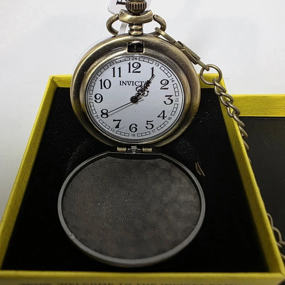 NEW Invicta Vintage Americana Pocket Watch - 47mm, Bronze #0832‎